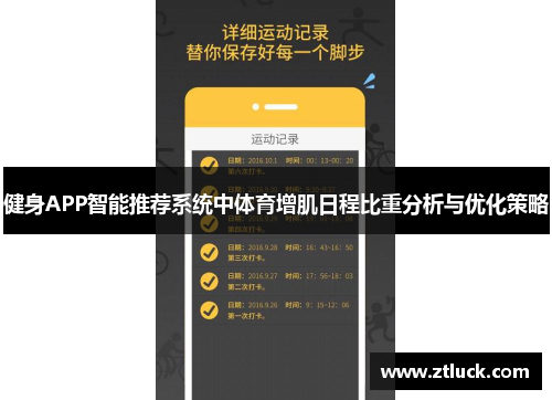 健身APP智能推荐系统中体育增肌日程比重分析与优化策略